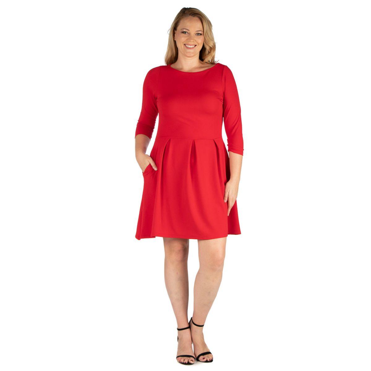 Платье Plus Size Perfect Fit и Flare с карманами от 24seven Comfort