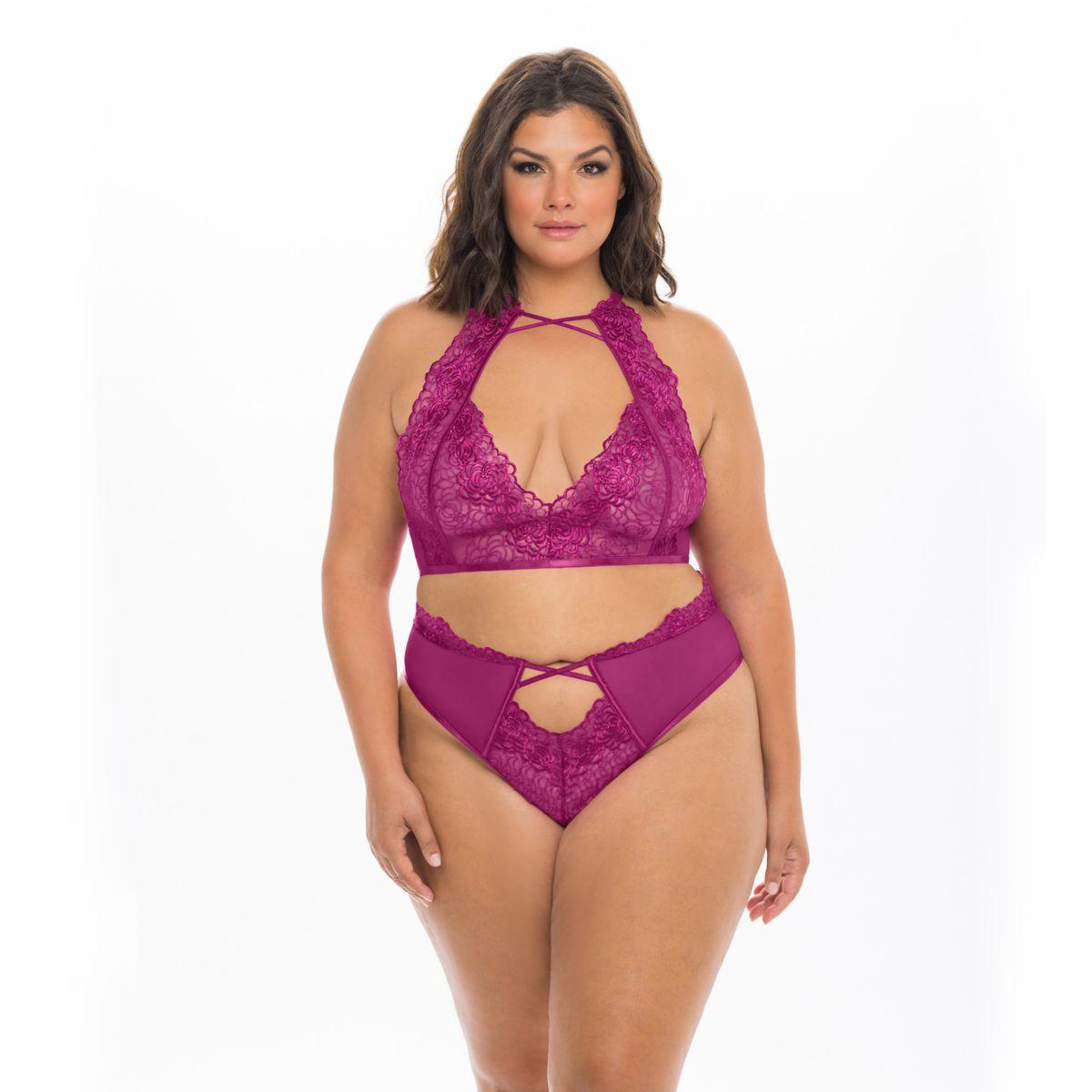 Комплект из 2 предметов Plus Size Oh La La Cheri Abrielle: бюстгальтер без косточек и трусики