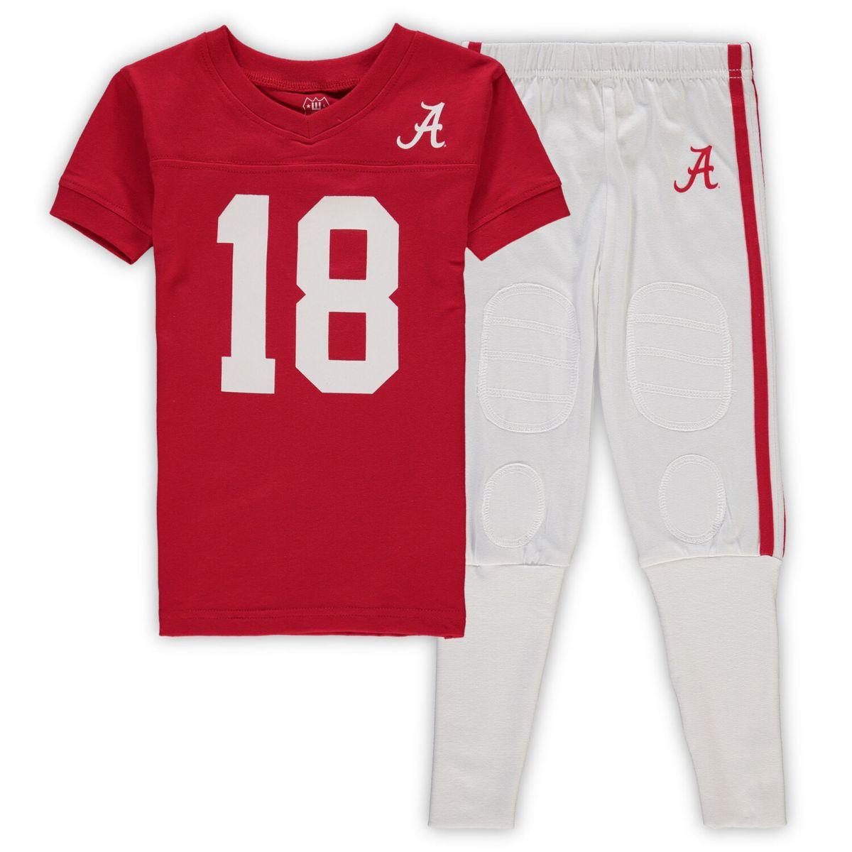 Детский Пижамы Unbranded Crimson Alabama Crimson Tide Футболка с V-образным вырезом и Брюки