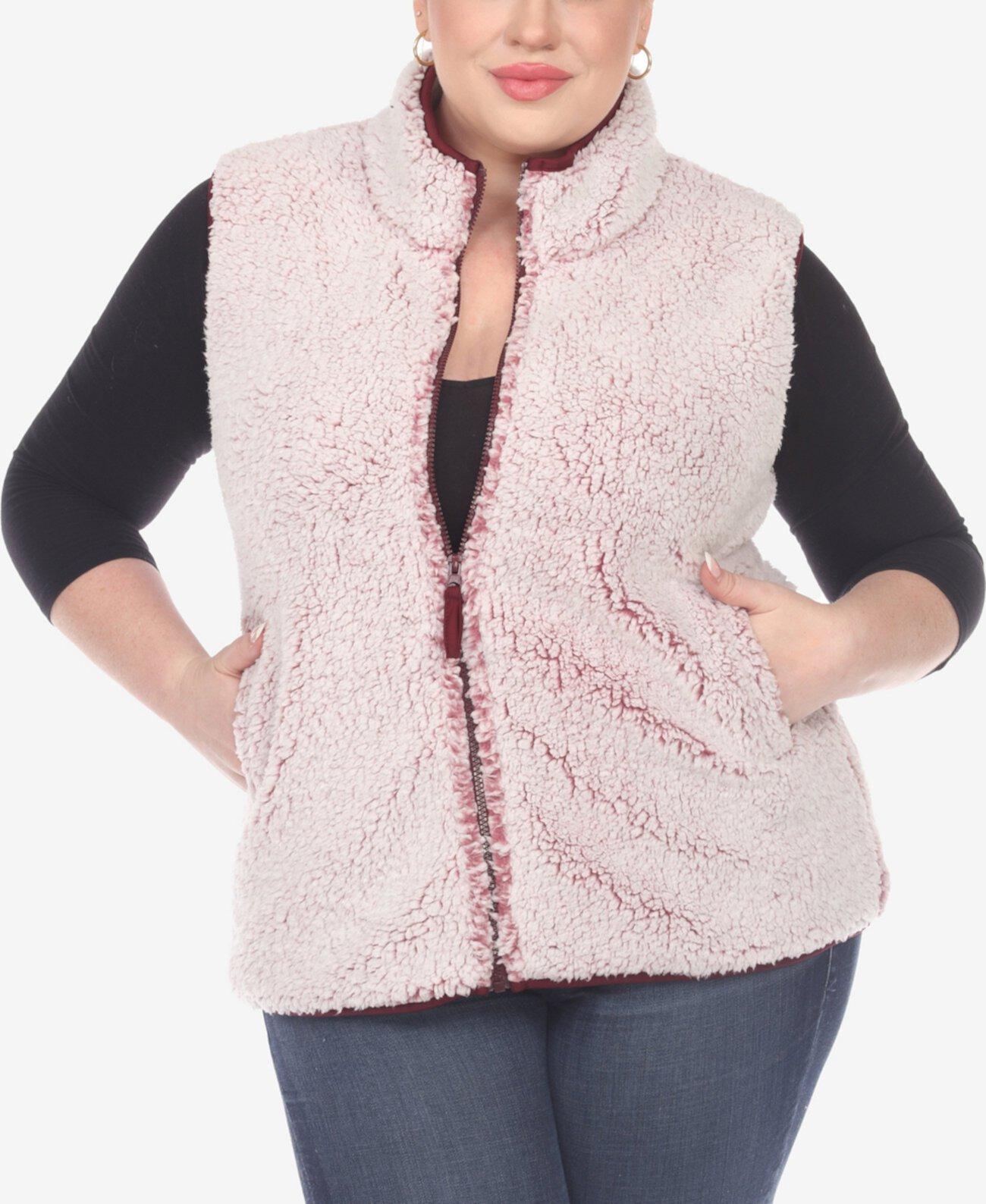 Женский Жилет White Mark Plus Size Sherpa