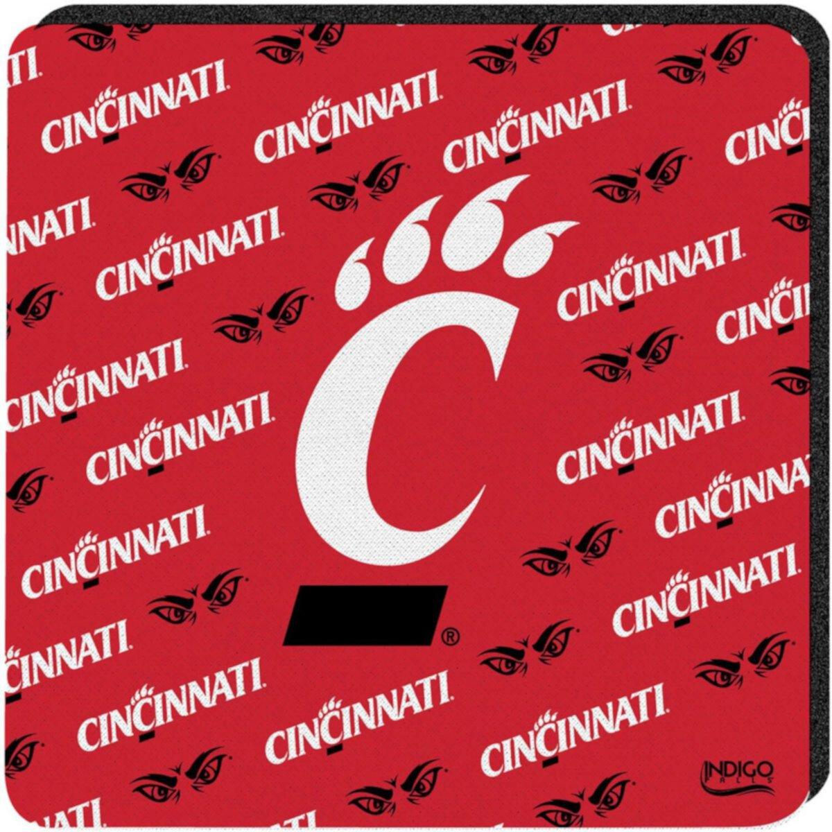 Unbranded | Подставки для напитков Cincinnati Bearcats, набор из 4 антискользящих подставок, размер 10 х 10 см