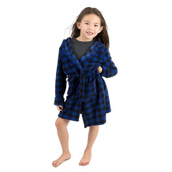 Халат Leveret Для мальчиков Kids Fleece Hooded Robe Plaid