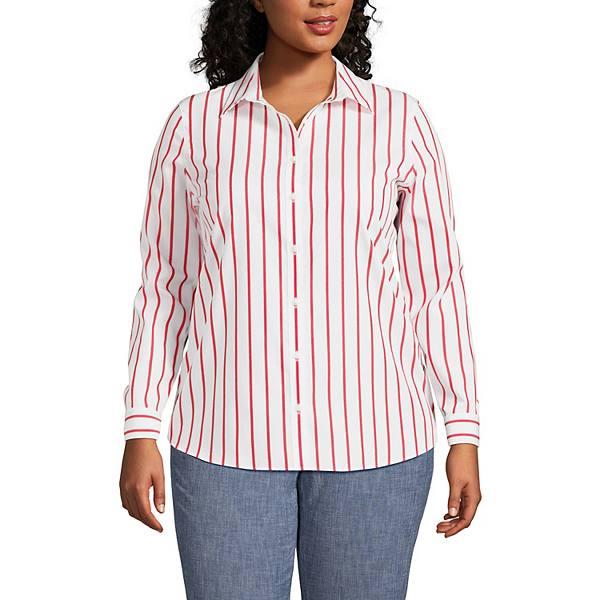 Женская Блузка Lands' End Wrinkle-Free No Iron Button-Front Shirt