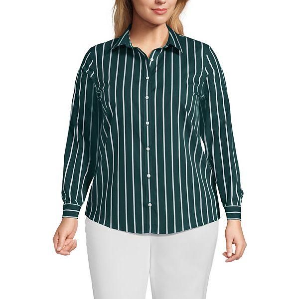 Женская Блузка Lands' End Wrinkle-Free No Iron Button-Front Shirt