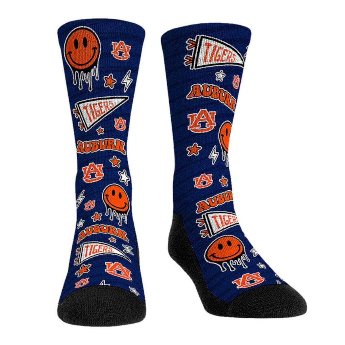 Молодежные носки Rock Em Socks Auburn Tigers с улыбками и усиленной подошвой