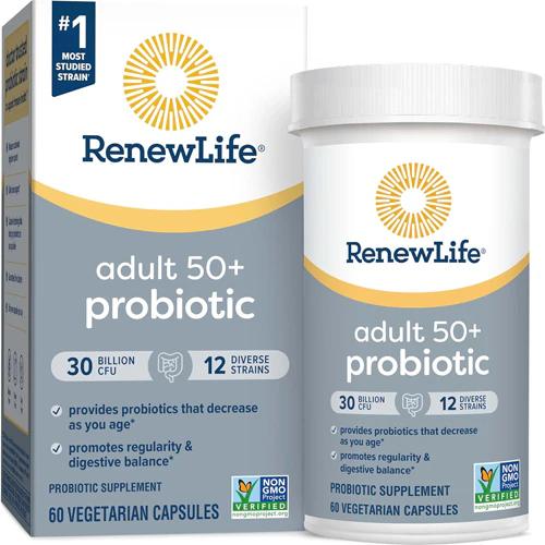 Renew Life | Ultimate Flora™ 50 plus Пробиотик - 30 миллиардов КОЕ - 60 вегетарианских капсул - Renew Life