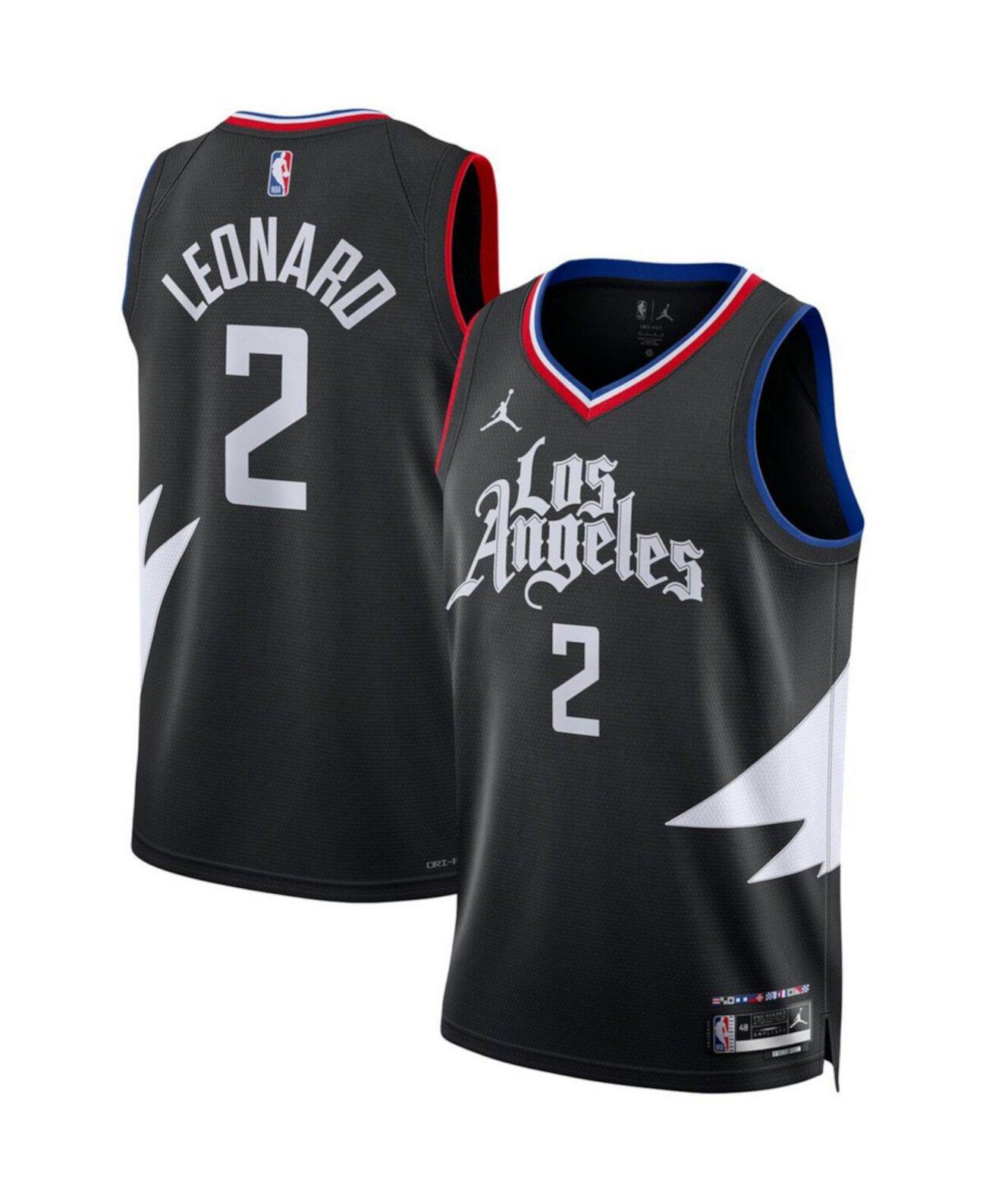 Мужская Джерси Jordan Kawhi Leonard Черная LA Clippers Statement Edition Swingman