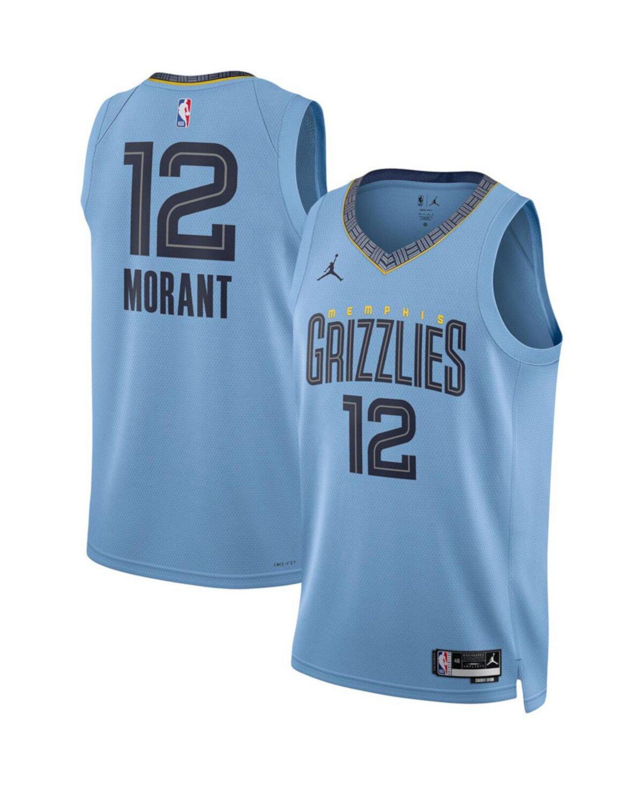 Мужское Джерси Jordan Ja Morant Светло-голубое Memphis Grizzlies Statement Edition