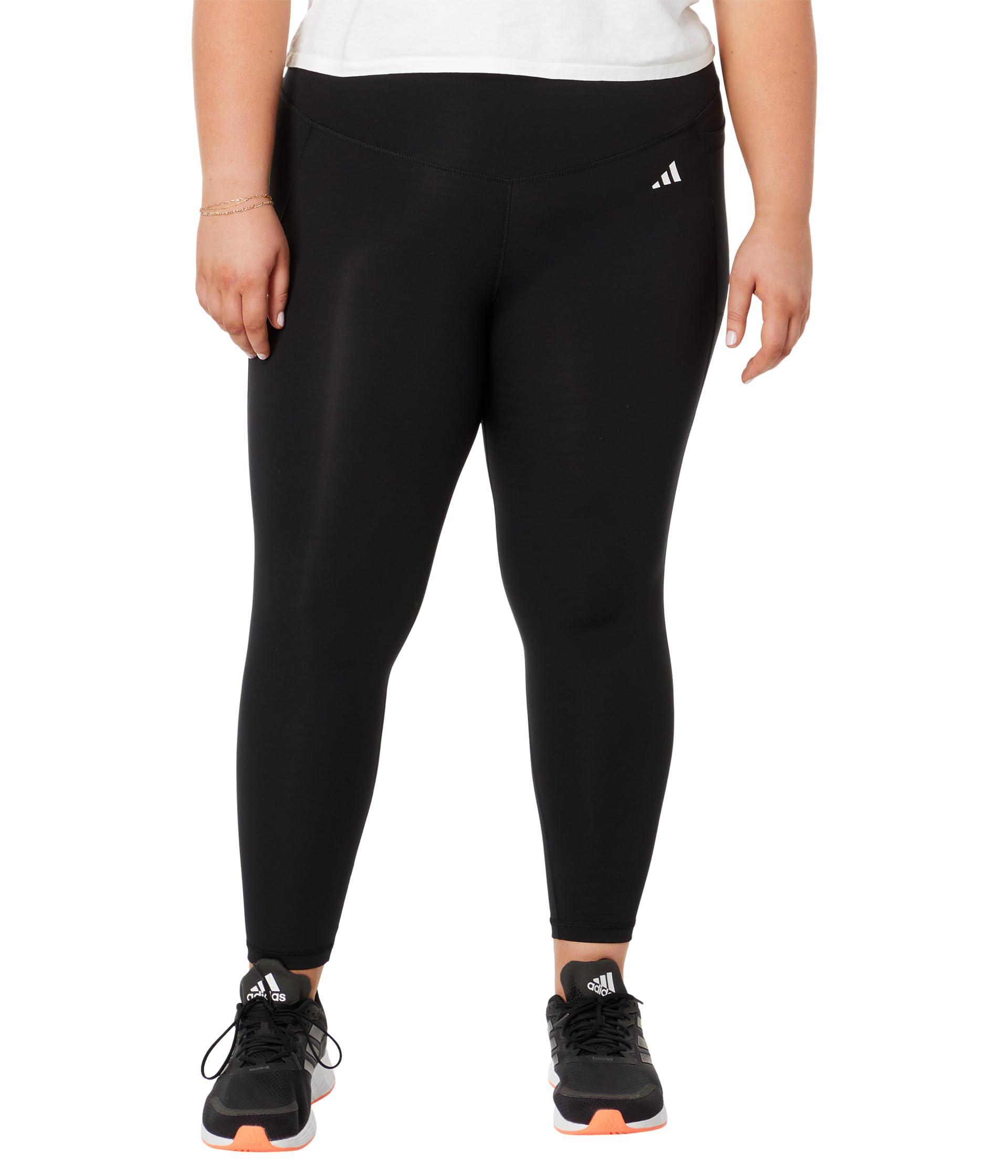 Женские леггинсы Adidas Plus Size Optime с карманом, изготовленные из 78% переработанного полиэстера