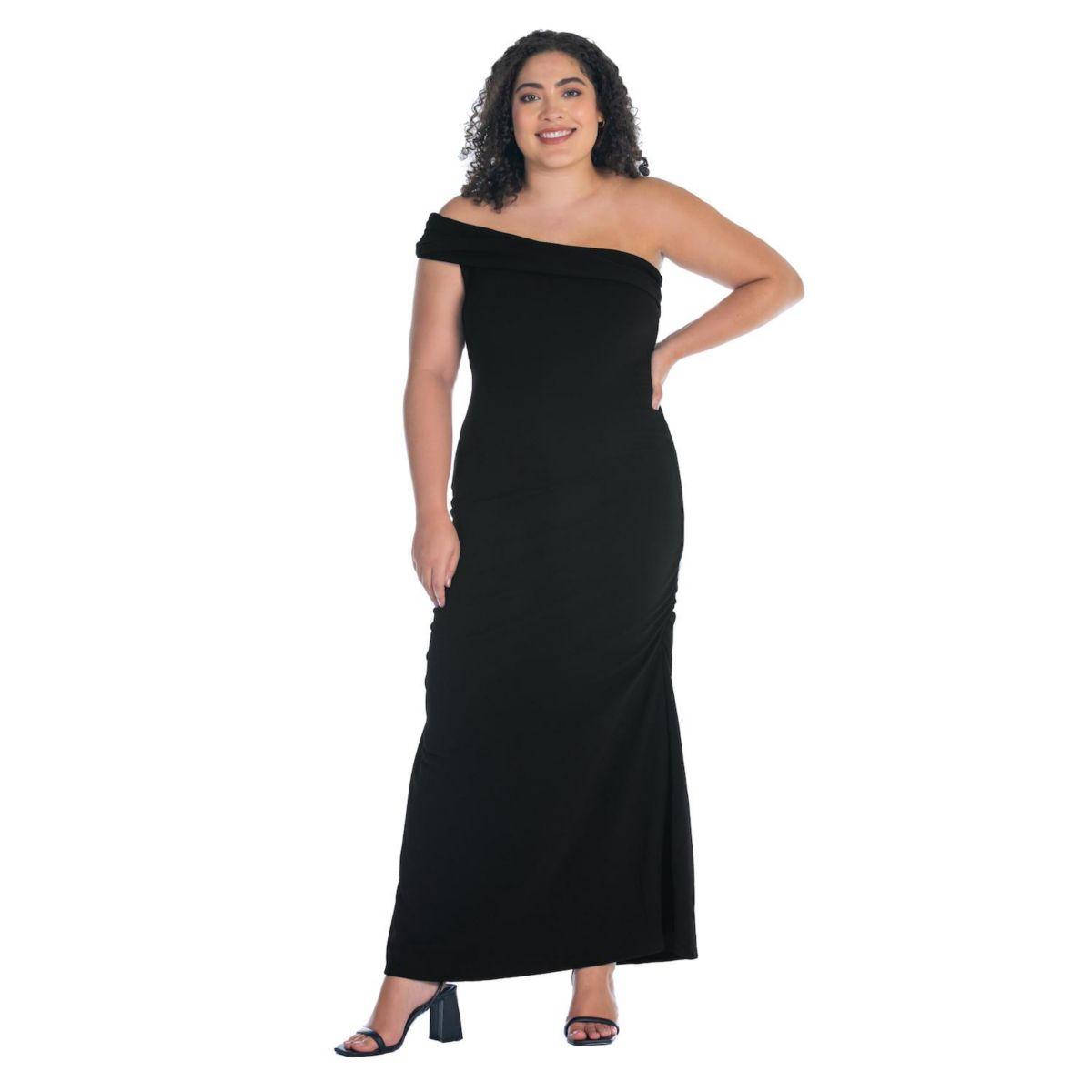 Макси-платье в стиле русалки с одним плечом Plus Size 24Seven Comfort