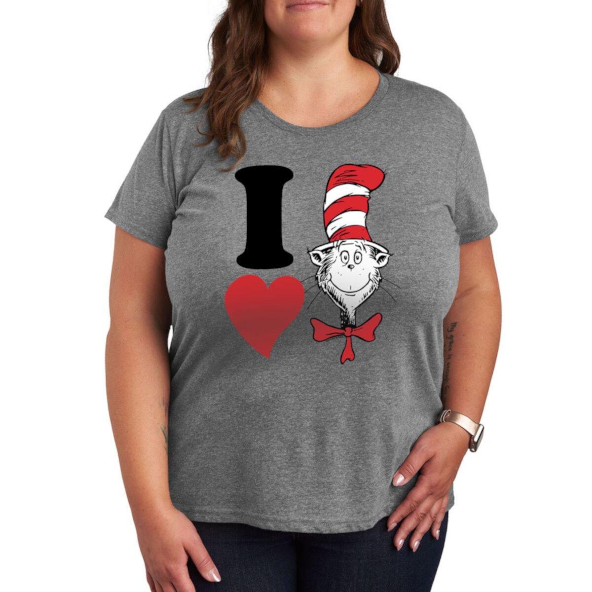 Licensed Character | Женская Футболка Licensed Character Dr. Seuss I Love Cat In The Hat