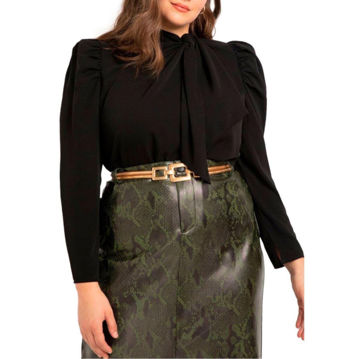 Женская Блузка ELOQUII Plus Size Drape Front Blouse