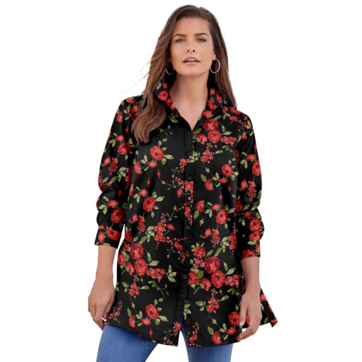 Женская Футболка Roaman's Kate Tunic Big Shirt