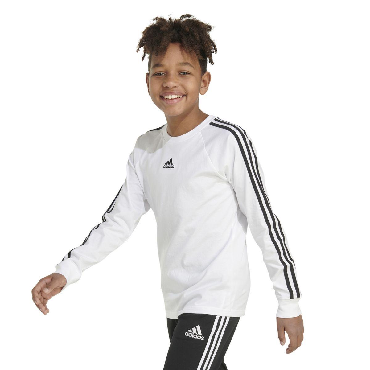 Детская Джерси Adidas 3-Stripe Raglan с Длинными Рукавами