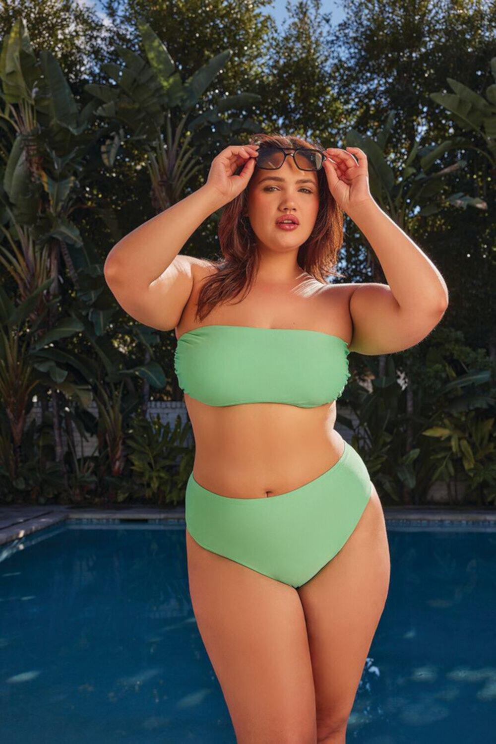 Plus Size High-Rise Bikini Bottoms