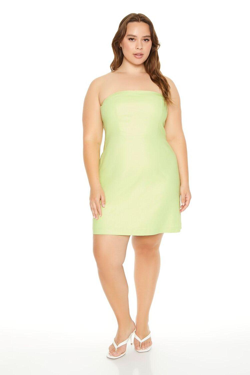 Платье мини без бретелей Plus Size от Forever 21 с застежкой на молнии