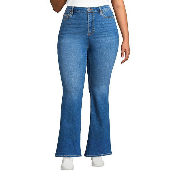 Женские Джинсы skinny Lands' End High-Rise Skinny Flare