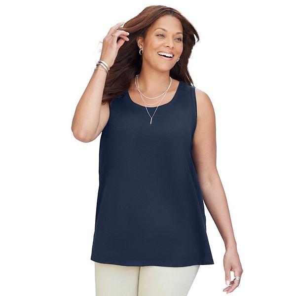 Женский топ Catherines Plus Size Timeless Tank, 92% Полиэстер, стильный и удобный