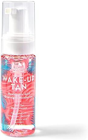 Mystic Tan Wake-Up Tan Hyaluronic Acid Overnight Moisturizer – Self-Tan Water Mousse, Travel Size, 1.7 fl. oz.