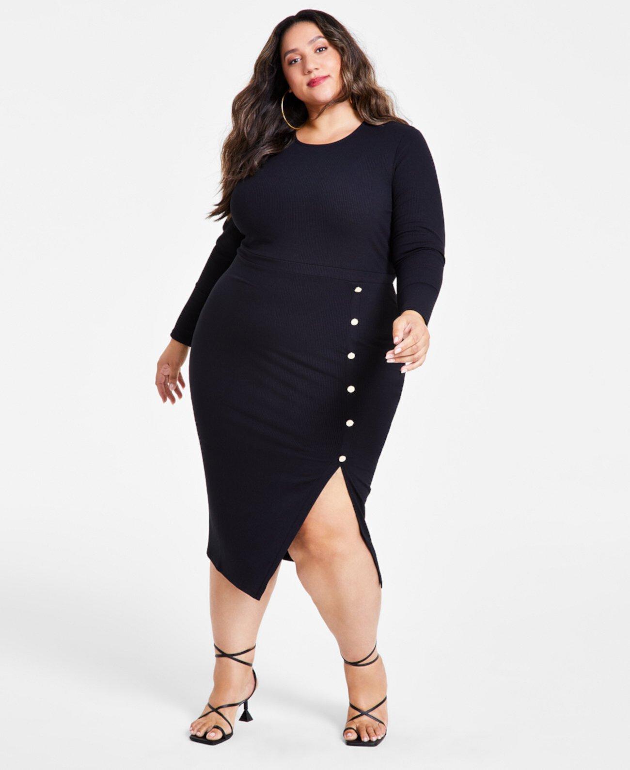 Nina Parker | Женское Платье Nina Parker Trendy Plus Size Rib-Knit