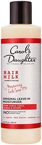 Curly Hair Products by Carol's Daughter, Hair Milk Original Leave-In Moisturizer for Curls, Coils and Waves with Agave and Shea Butter, 8 Fl Oz (Packaging May Vary)