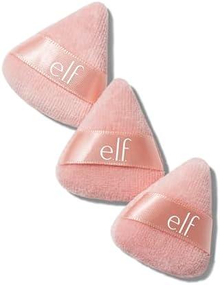 e.l.f. Halo Glow Pinkie Puffs, Finger-sized, Mini Puff For Applying Loose & Pressed Powders, Soft, Reusable & Washable, Vegan & Cruelty-Free, Set of 3