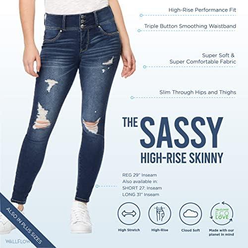 Женские Прямые Джинсы WallFlower Sassy Skinny High-Rise Insta Soft (Стандартные и Плюс)