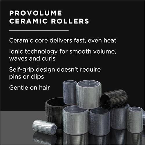 Fromm ProVolume 1.25" Self-Grip Ceramic Ionic Thermal Hair Rollers, 4 Count, Salon Quality Hair Curlers for Shorter or Medium Length Hair, Bangs and Tighter Curls