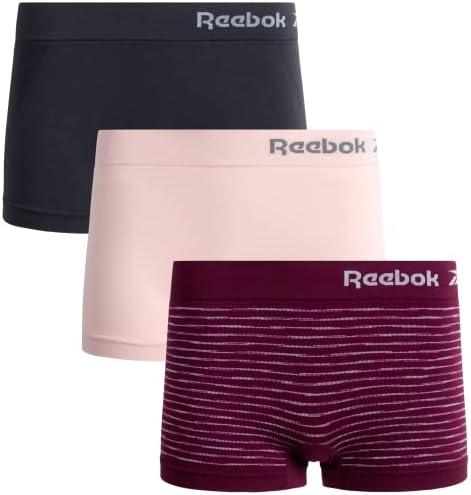 Женские боксеры Reebok - 3 штуки, бесшовные, для активного отдыха и повседневной носки