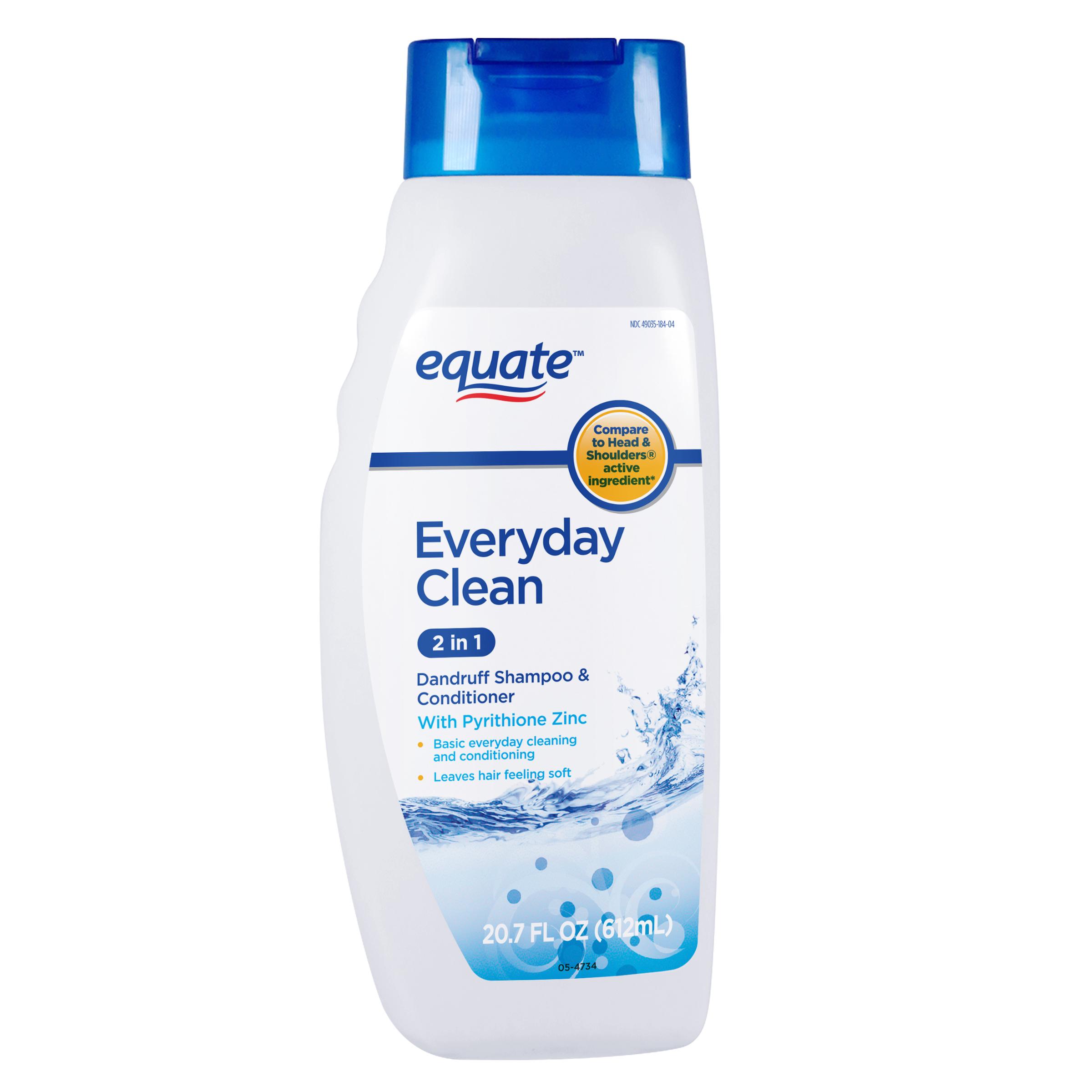 Equate Dandruff Relief 2-in-1 Shampoo Plus Conditioner, Everyday Clean Scent, 20.7 fl oz