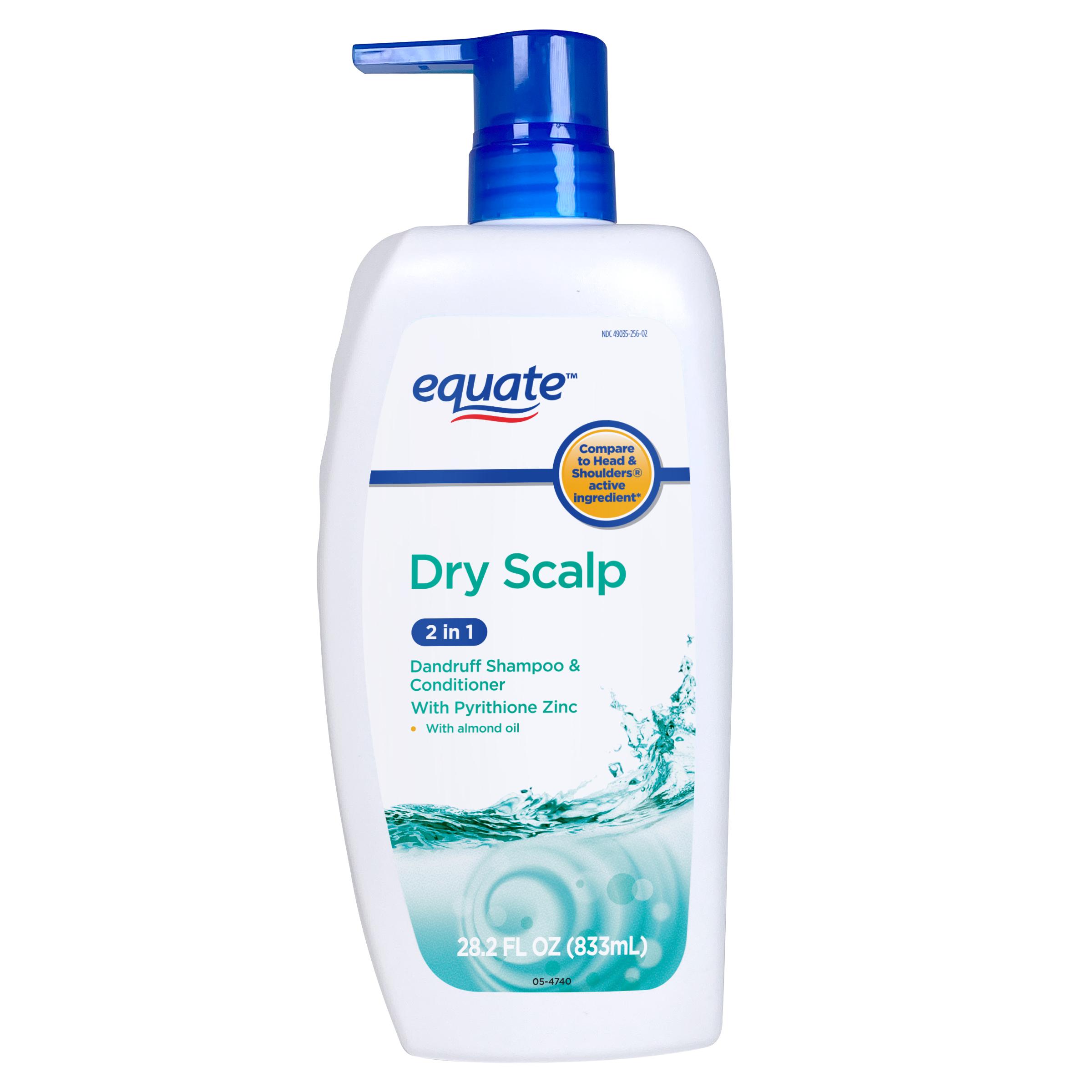 Dry Scalp 2 in 1 Equate Champú Nutritivo Alivio de la Caspa Más Acondicionador, 28.2oz