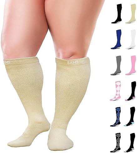 Женские Носки BAMS BAMS Plus Size Compression Socks Wide Calf XL XXL XXXL