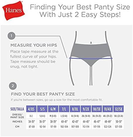 Hanes | Женские Трусы Hanes Высокой Посадки, 6 Шт., Влагоотводящие Хлопковые Трусы (Цвета могут отличаться)