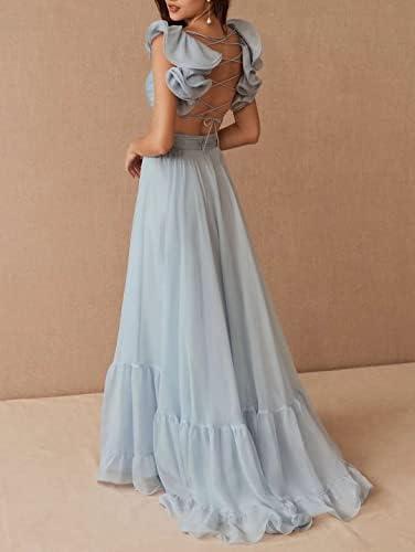 Женское Вечернее Платье Lawrncedw Chiffon Ruffle