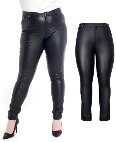 Женские Леггинсы S P Y M Stretchy Jeggings из искусственной кожи с карманами в обычном и больших размерах