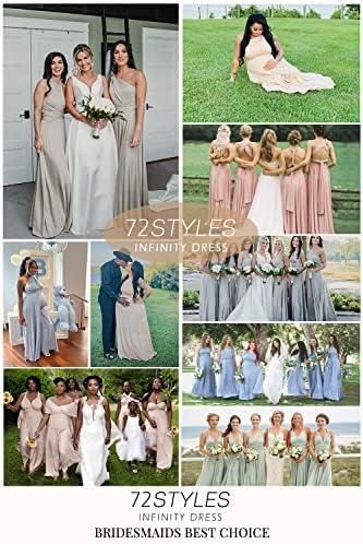 Женское Вечернее Платье 72styles Infinity Dress с бандо, Платье для подружки невесты, Длинное, Больших размеров, Многофункциональное платье, Платье с Twist Wrap