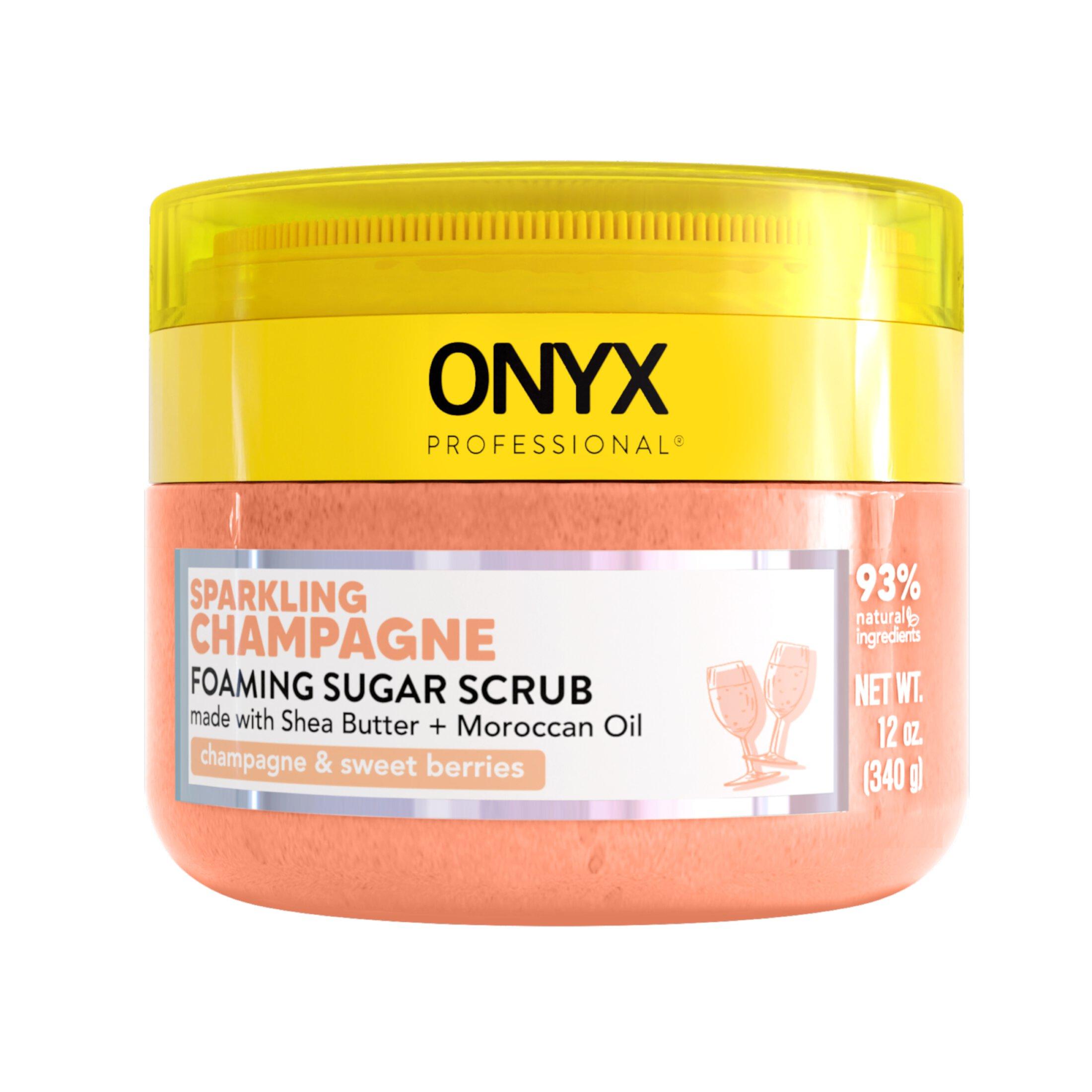 ONYX Professional Foaming Sugar Body Scrub, Limited Edition Sparkling Champagne