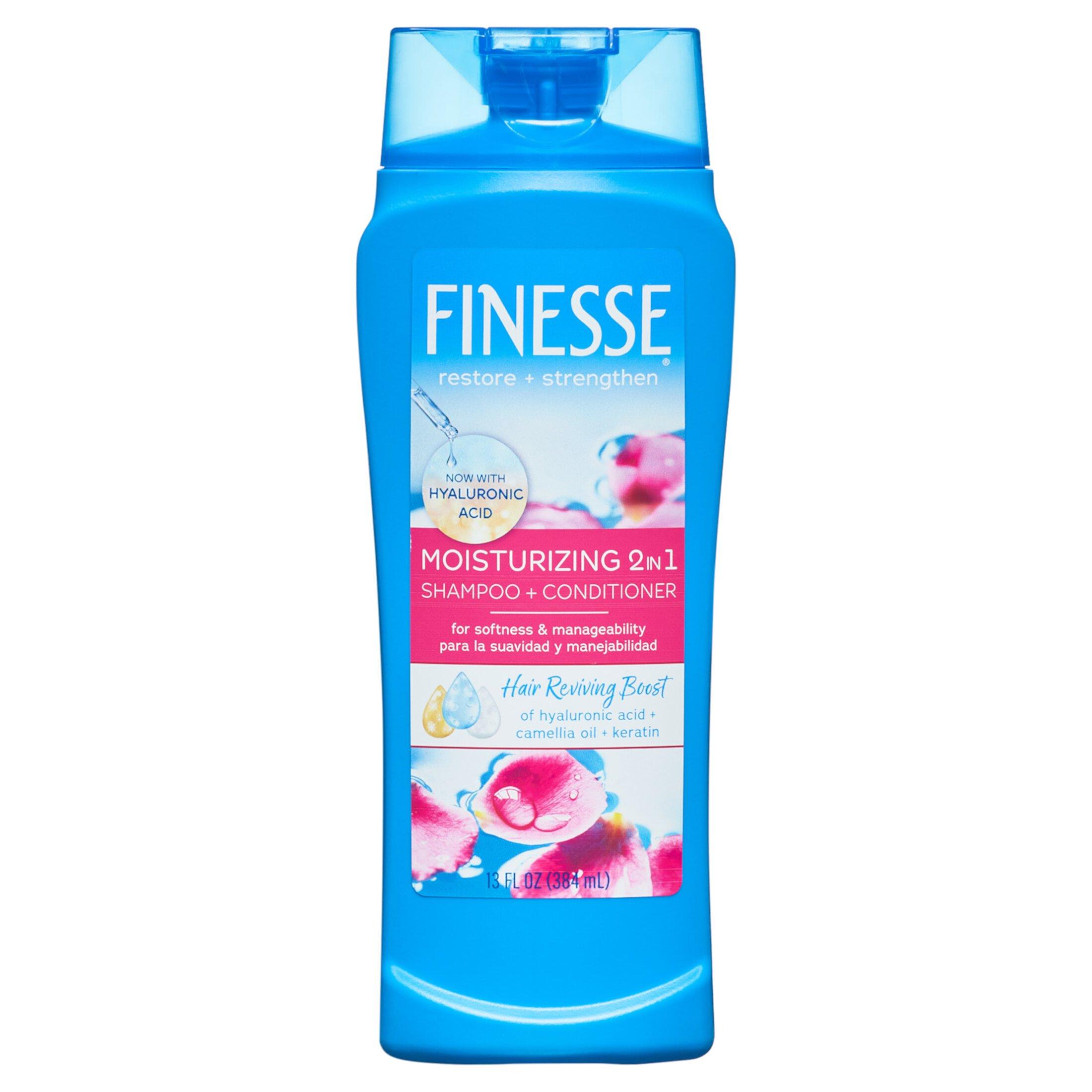 Finesse Restore + Strengthen Moisturizing 2 in 1 Shampoo & Conditioner, 13 fl oz