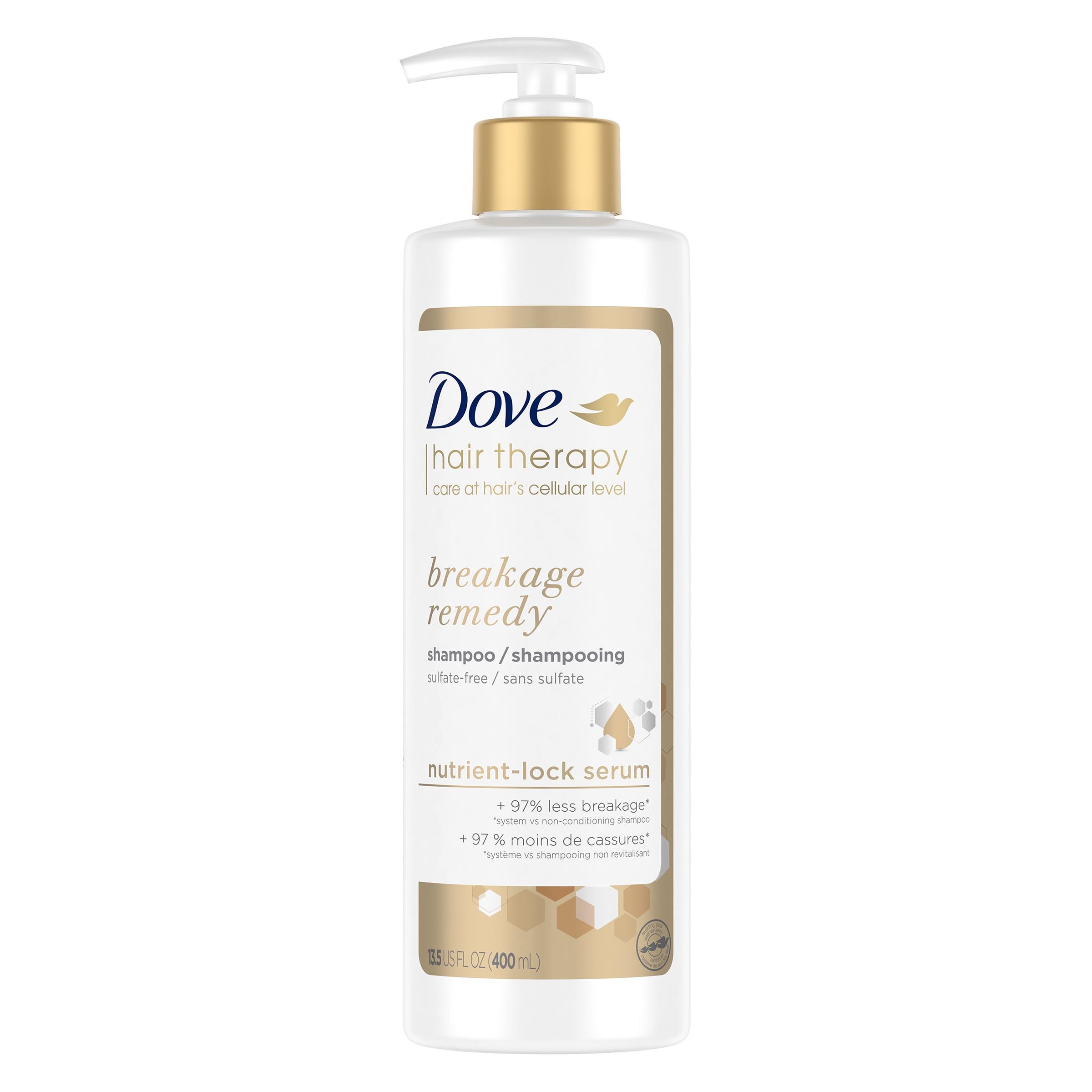 Dove Hair Therapy Breakage Remedy Daily Shampoo with Nutrient Lock Serum All Hair Types, 13.5 fl oz