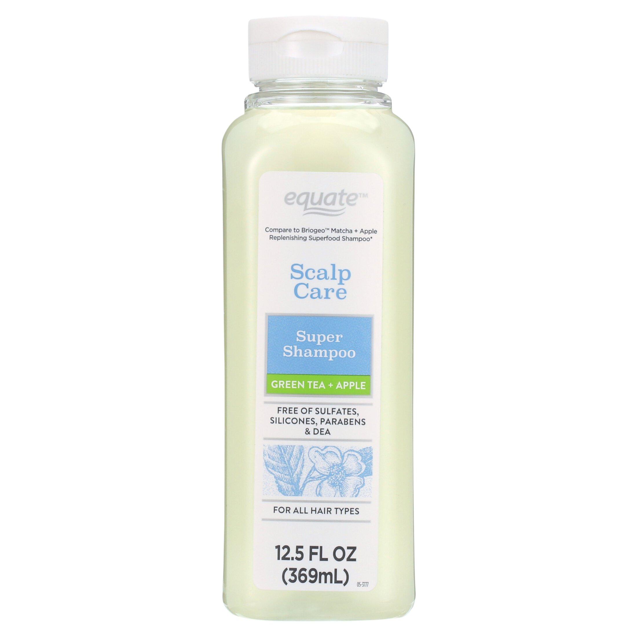 Equate Scalp Care Super Daily Shampoo with Green Tea + Apple, All Hair Types, 12.5 fl oz