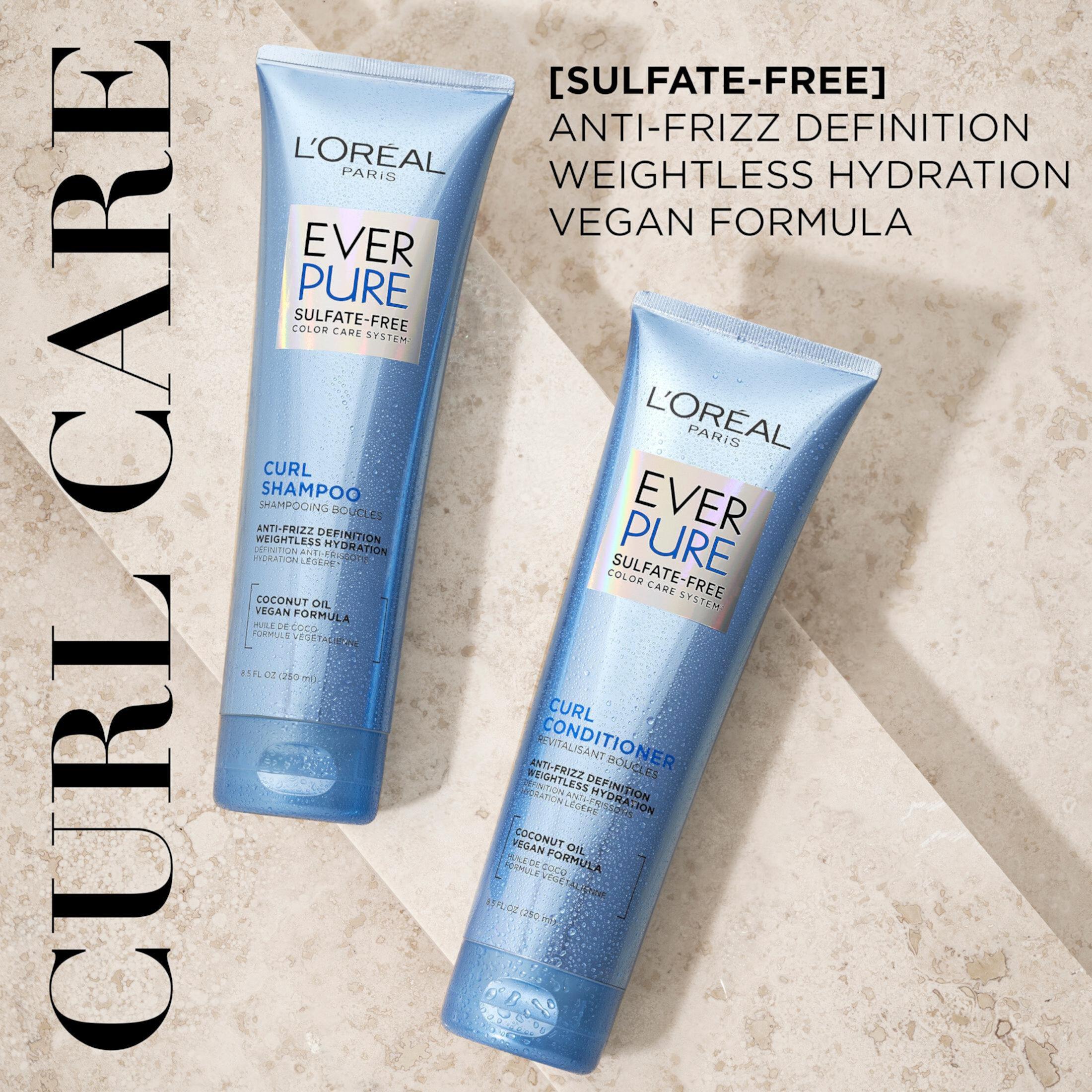 L'Oreal Paris Evercurl Sulfate Free Curl Care System Hydracharge Shampoo, 8.5 fl oz