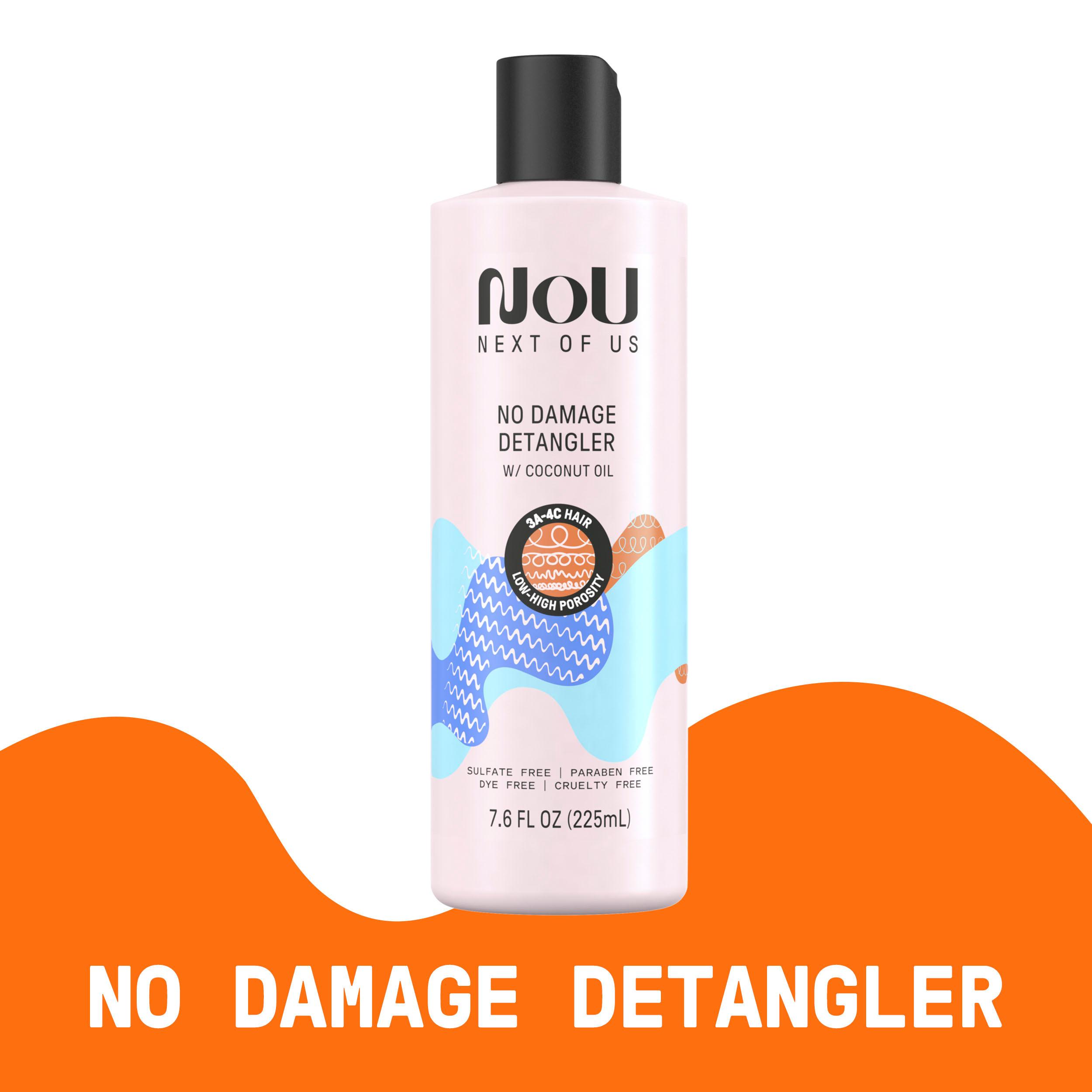 NOU No Damage Detangler Conditioner, for Curly & Coily Hair, 7.6 fl oz