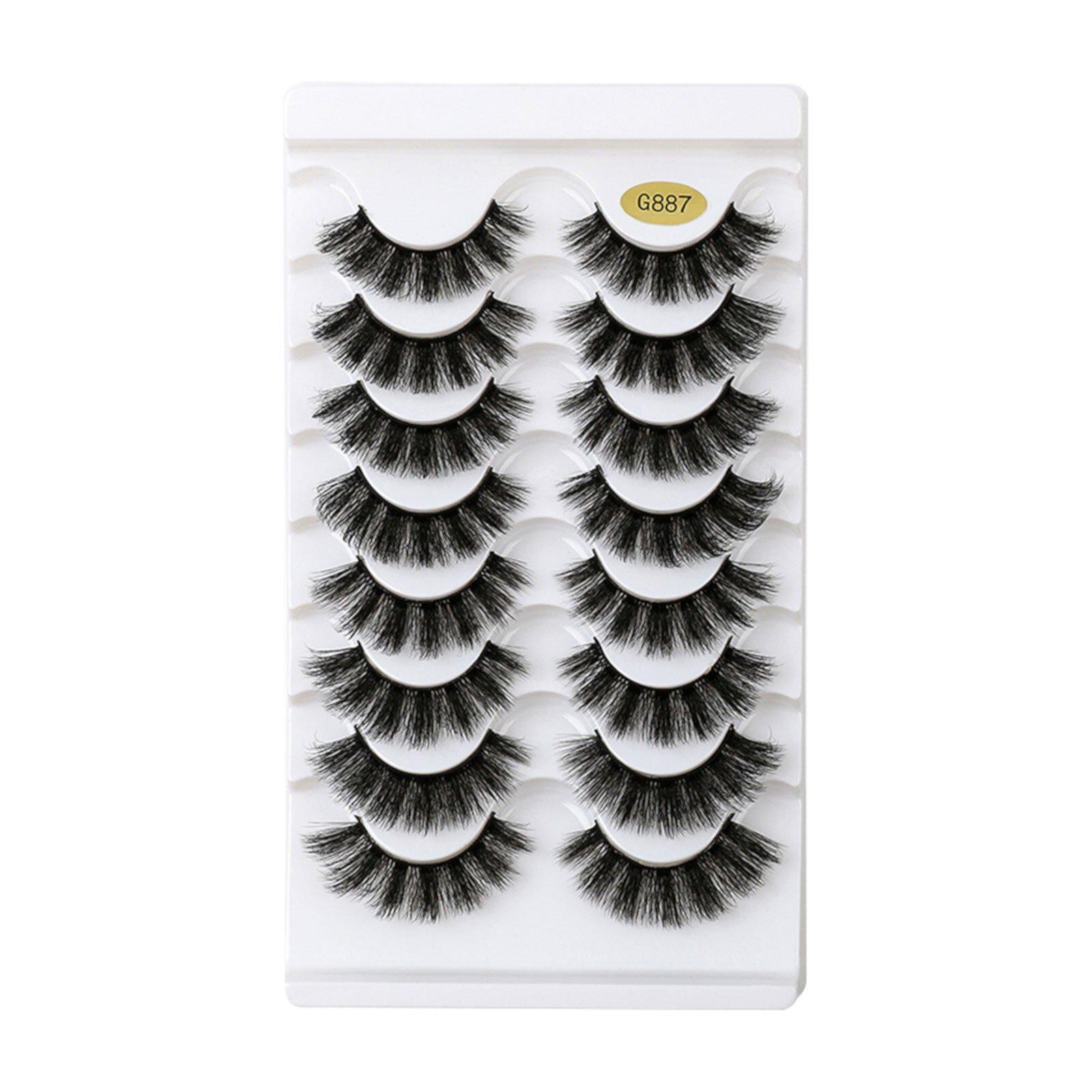 Desertasis Eye clusters False Eyelashes Fluffys 8D Faux Minks Lashes Cat-Eye Wispy Lashes 8 Pairs Pack Dramatic Long Thick Volume Fake Eye Lashs Multipacks H