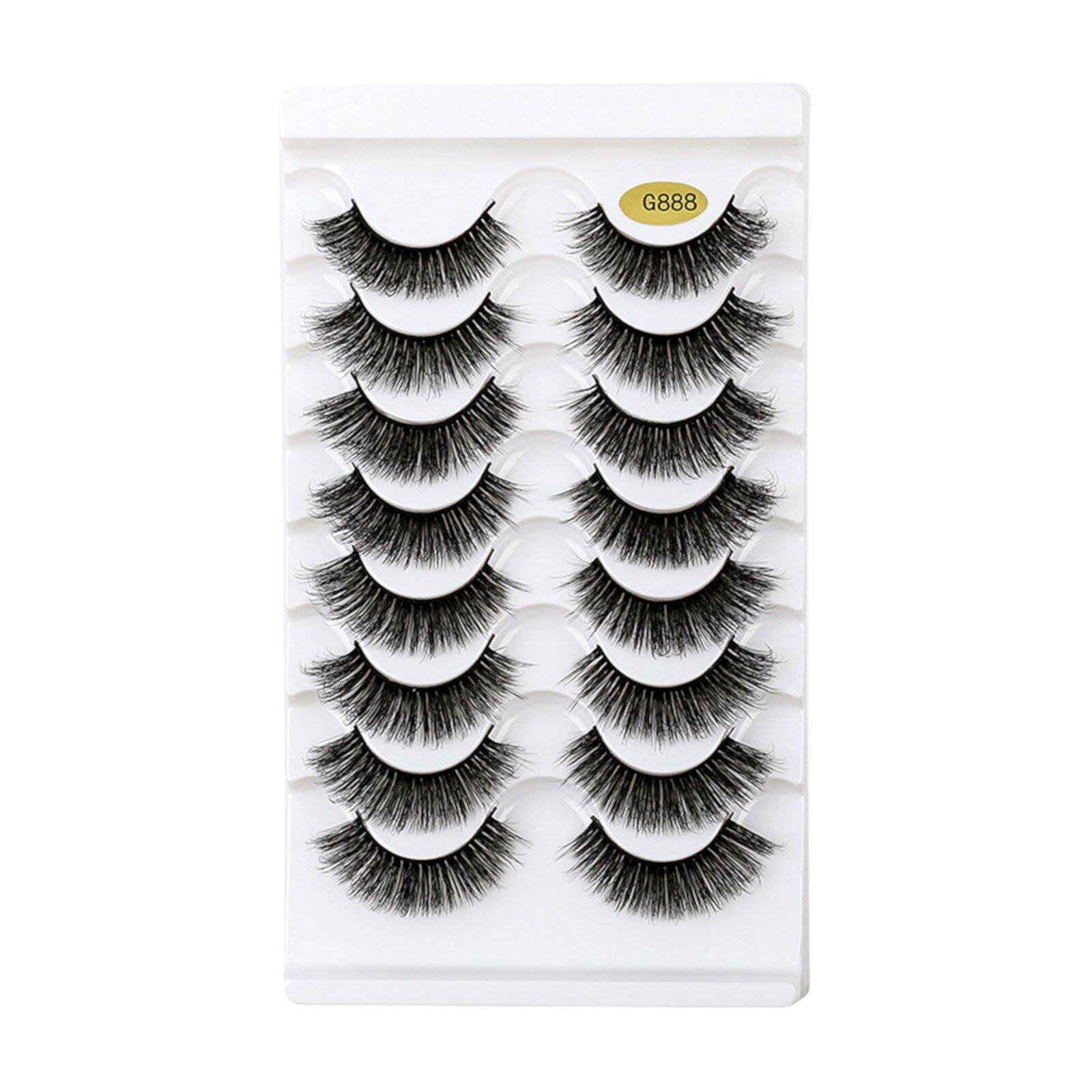 Desertasis Eye clusters False Eyelashes Fluffys 8D Faux Minks Lashes Cat-Eye Wispy Lashes 8 Pairs Pack Dramatic Long Thick Volume Fake Eye Lashs Multipacks I