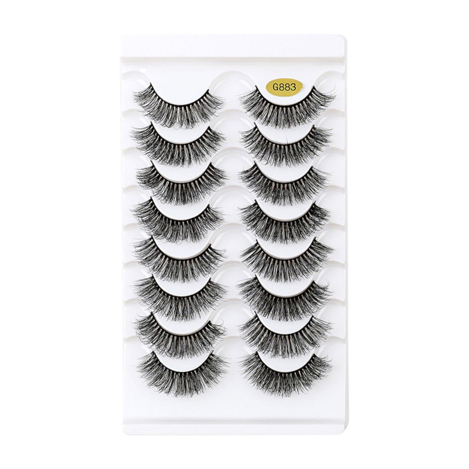 Desertasis Eye clusters False Eyelashes Fluffys 8D Faux Minks Lashes Cat-Eye Wispy Lashes 8 Pairs Pack Dramatic Long Thick Volume Fake Eye Lashs Multipacks D