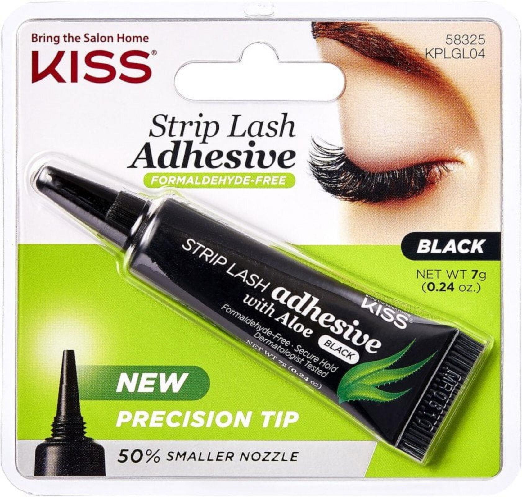 (3 pack) KISS Latex Free Brush-On Strip Eyelash Adhesive, Net Weight 5g (0.17 oz.) - Black