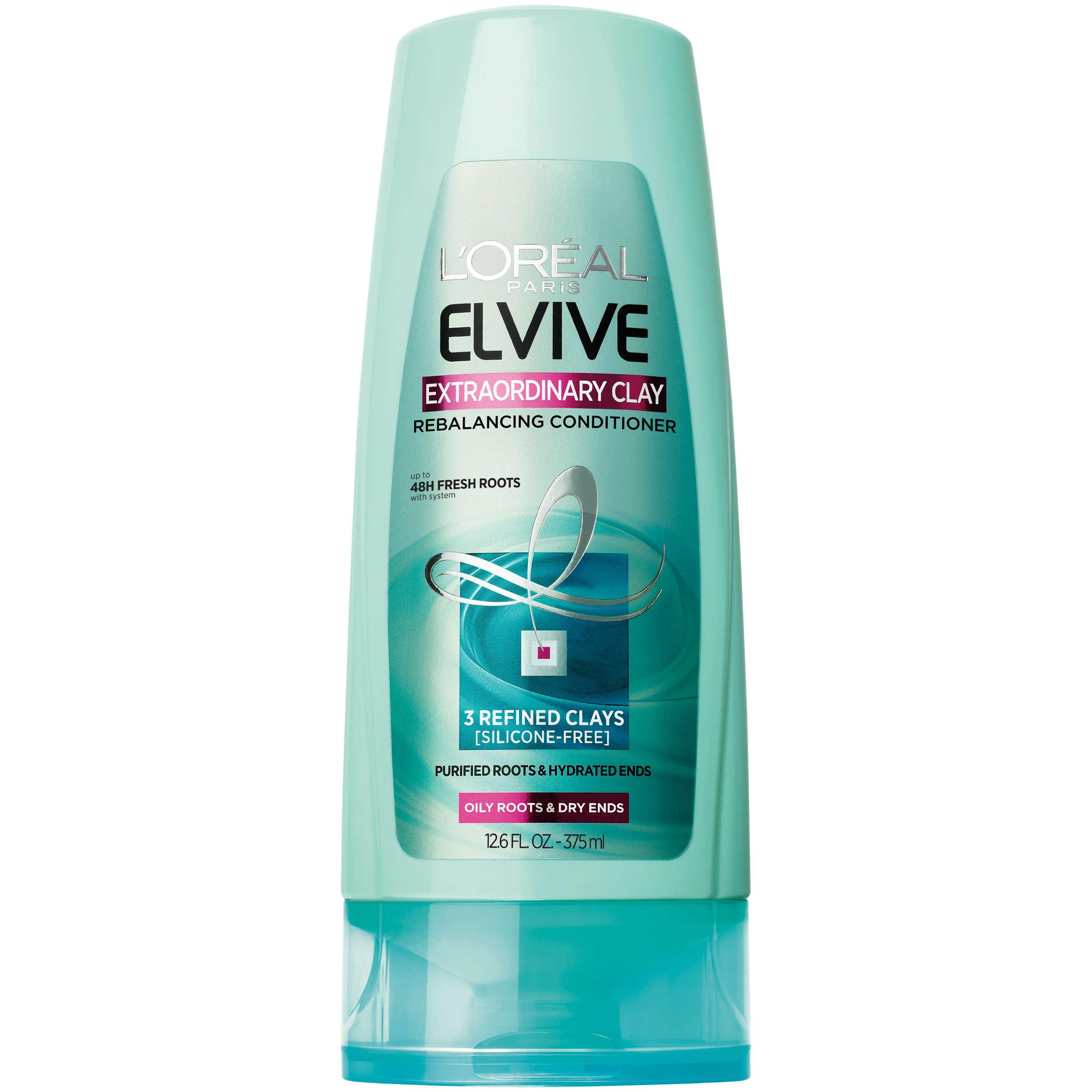 L'Oreal Elvive Extraordinary Clay Rebalancing Conditioner with 3 Refined Clays, 12.6 fl oz