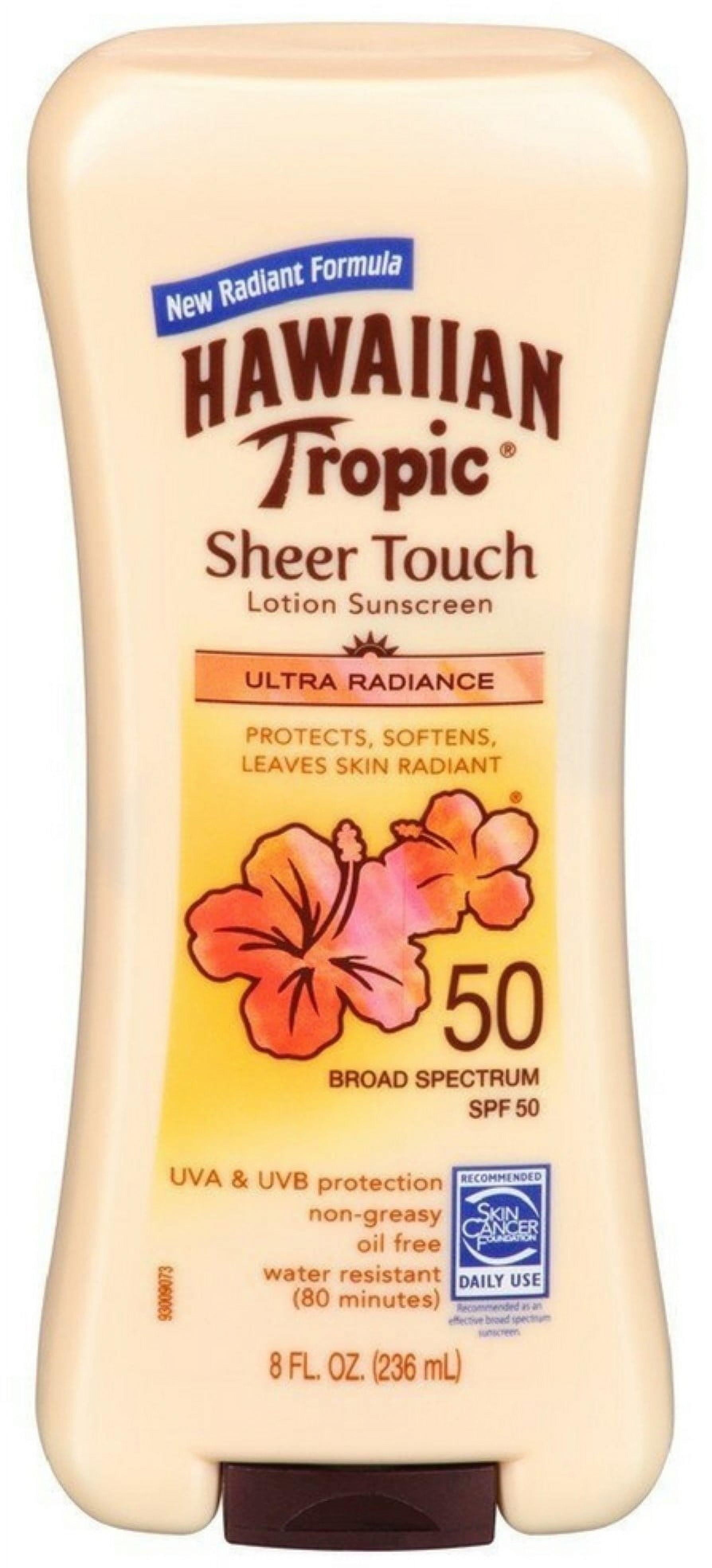 Hawaiian Tropic | Солнцезащитный крем SPF 50, 2 флакона по 240 мл, увлажняющий и защищающий кожу