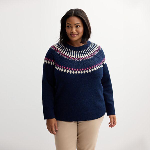 Женский Свитер Croft & Barrow® Fairisle Ringer