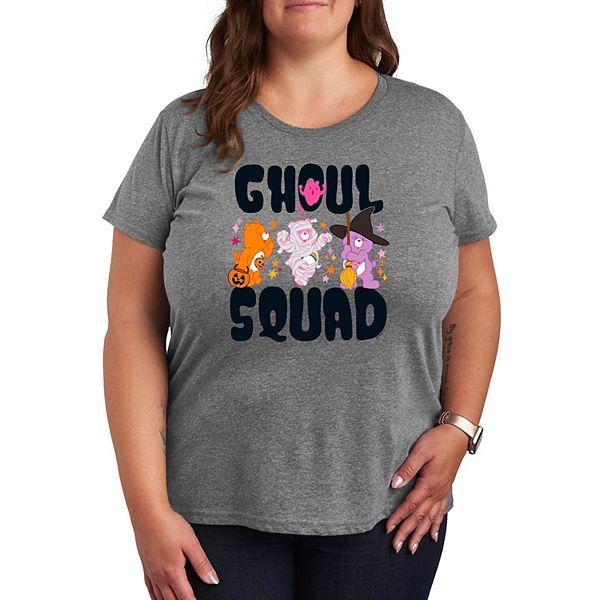 Футболка Plus Size Care Bears Halloween Ghoul Squad с коротким рукавом и округлым вырезом